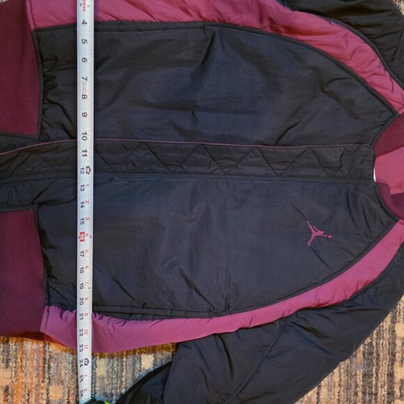Air Jordan Reversible MA-1 Bomber Jacket Bordeaux Black Men's - Picture 2 of 8